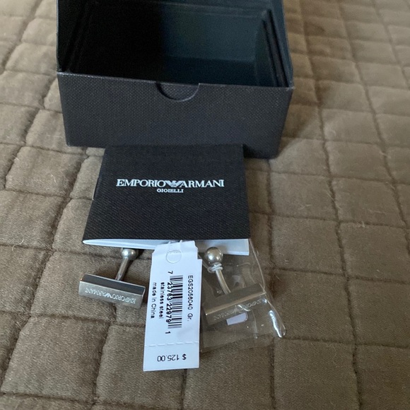 Men’s Emporio Armani, stainless steel cufflinks new in box
